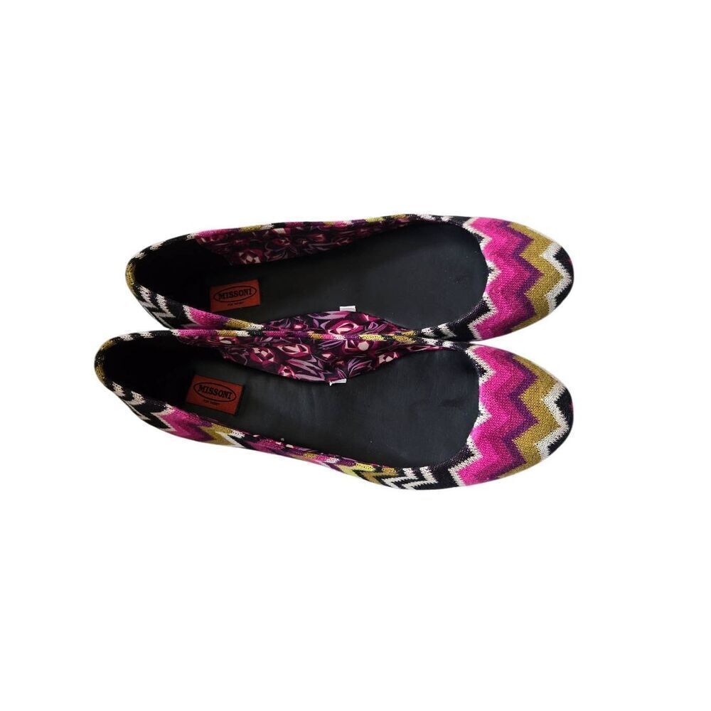 Missoni Target Ballet Flats Size 7.5 Chevron Colorful